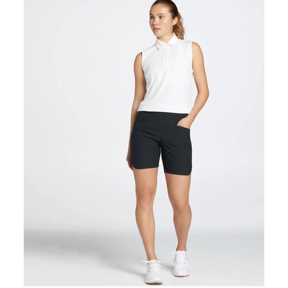 Lady Hagen Shorts Women Size XS Tummy Control Chino Golf Walter Black10" NEW - Picture 1 of 3